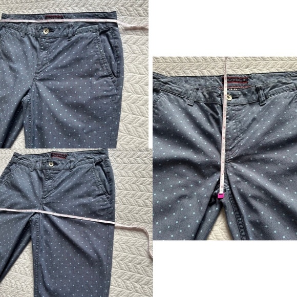 Tommy Hilfiger Cotton Chambray Pants with Blue Polka Dots Size 6 - Picture 6 of 12